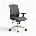 Adjustable office chair with ergonomic design fabric upholstery gray 45 x 60 x 100cm