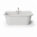 Freestanding soaking tub with modern design made of white acrylic 170 x 80 x 60cm
