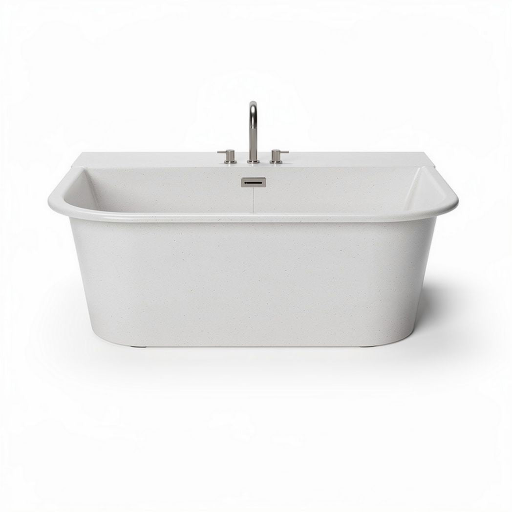Freestanding soaking tub with modern design made of white acrylic 170 x 80 x 60cm