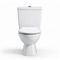 One-piece ceramic toilet with elongated bowl and standard height 70 x 40 x 75cm