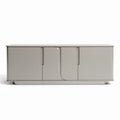 Modern grey storage cabinet with sliding doors 150 x 40 x 50cm